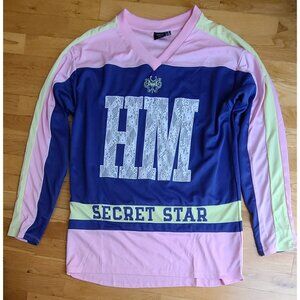 Disney Hannah Montana Secret Star Hockey Jersey Y2K  Miley Cyrus Vintage Medium